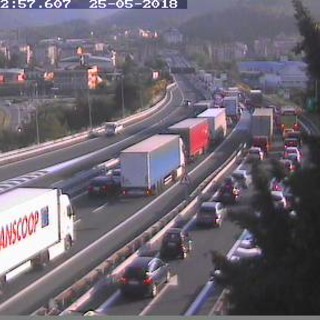 Tamponamento in autostrada: 6 km di coda tra Savona e Spotorno