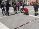 Savona, smottamento in piazza Sisto IV: sopralluogo dei Vigili del Fuoco