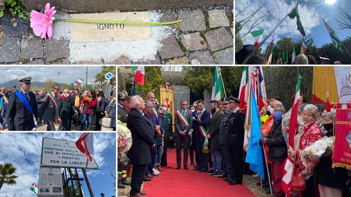 25 aprile, Albenga sarà Medaglia d’oro al valor civile. Folla di cittadini per l’inaugurazione del “Cammino della memoria