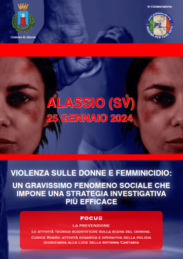 Violenza sulle donne e femminicidio, ad Alassio corso di Luciano Garofano e Franco Morizio