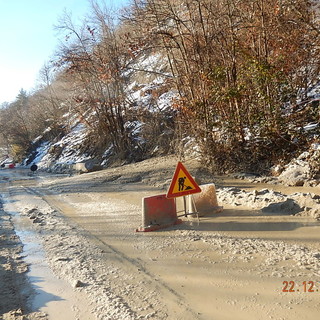 Frana sulla Strada Provinciale 15 Carcare-Melogno: strada chiusa