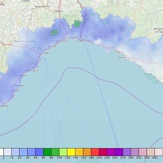 La distribuzione delle piogge nelle ultime 12 ore