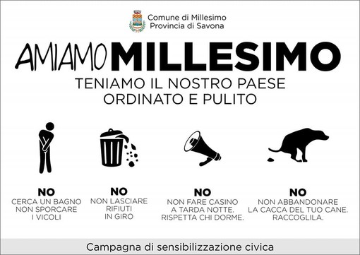 La giunta Picalli lancia la campagna di sensibilizzazione civica &quot;Amiamo Millesimo&quot;