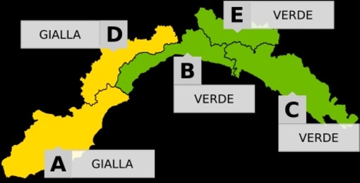 L'ARPAL annuncia allerta meteo da Ventimiglia fino a Noli e in Val Bormida