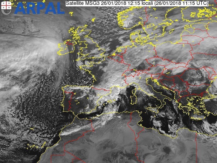 Allerta gialla per neve in arrivo sulla Val Bormida