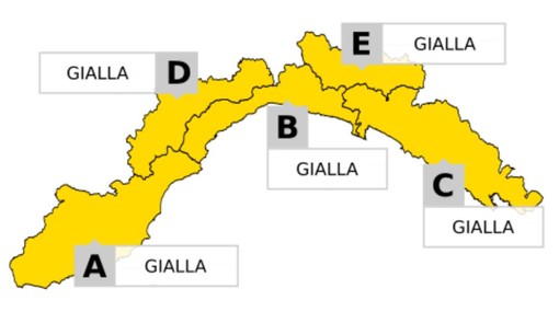 Maltempo, nuova allerta gialla per temporali su tutta la Liguria