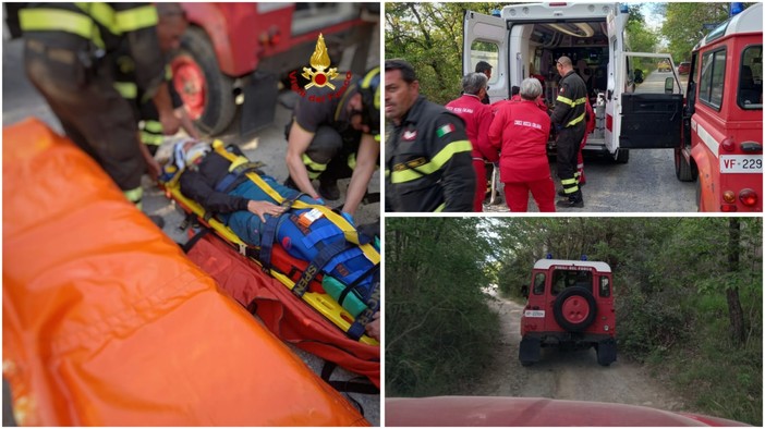 Biker soccorsa sulle alture tra Vado e Bergeggi: codice giallo al San Paolo (FOTO)