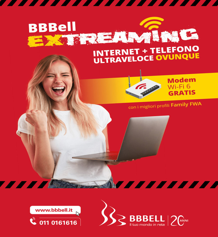 BBBELL: al via la nuova campagna pubblicitaria dedicata ai privati “BBBell  Extreaming” con un nuovo soggetto grafico tutto al femminile