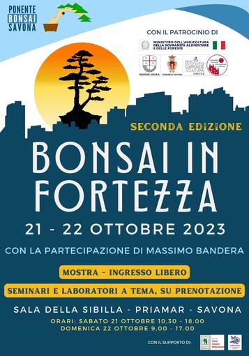 Il Priamar ospita la seconda edizione di “Bonsai in Fortezza”