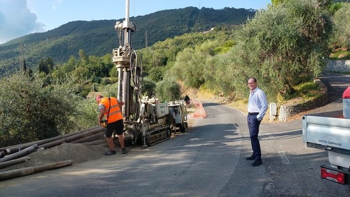 Andora, partiti i lavori di messa in sicurezza della strada per Conna