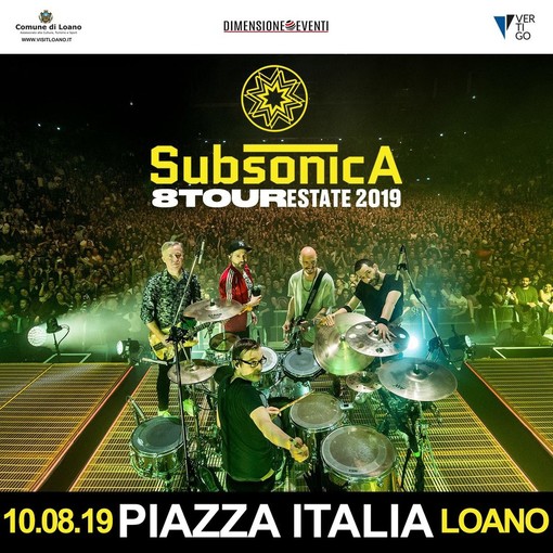 Loano, sabato 10 agosto il concerto dei Subsonica. Pignocca: &quot;Per la città sarà un evento senza precedenti&quot;