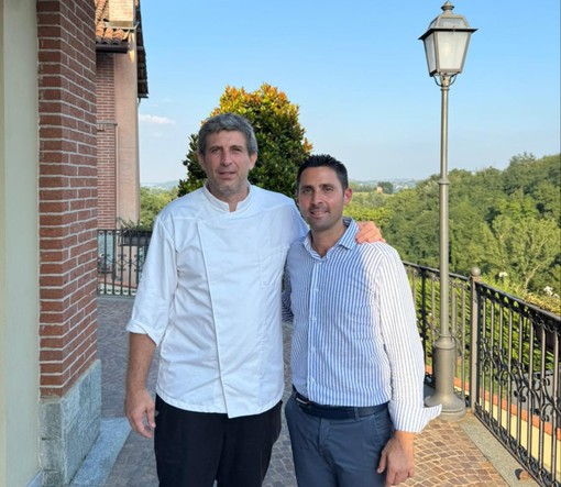 Lo chef Massimiliano Musso ed il sindaco Daniele Basso