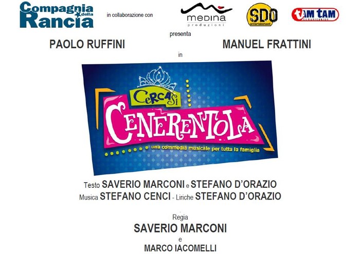 &quot;Cercasi Cenerentola&quot;, domenica commedia musicale per tutta la famiglia a Pietra Ligure