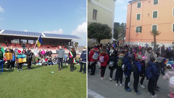 Studenti in corteo a Vado Ligure per la “Camminata per la pace”