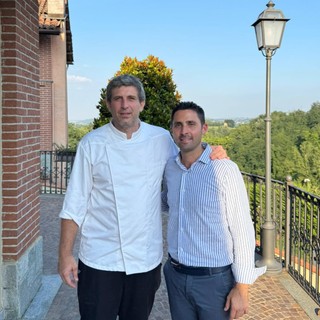 Lo chef Massimiliano Musso ed il sindaco Daniele Basso