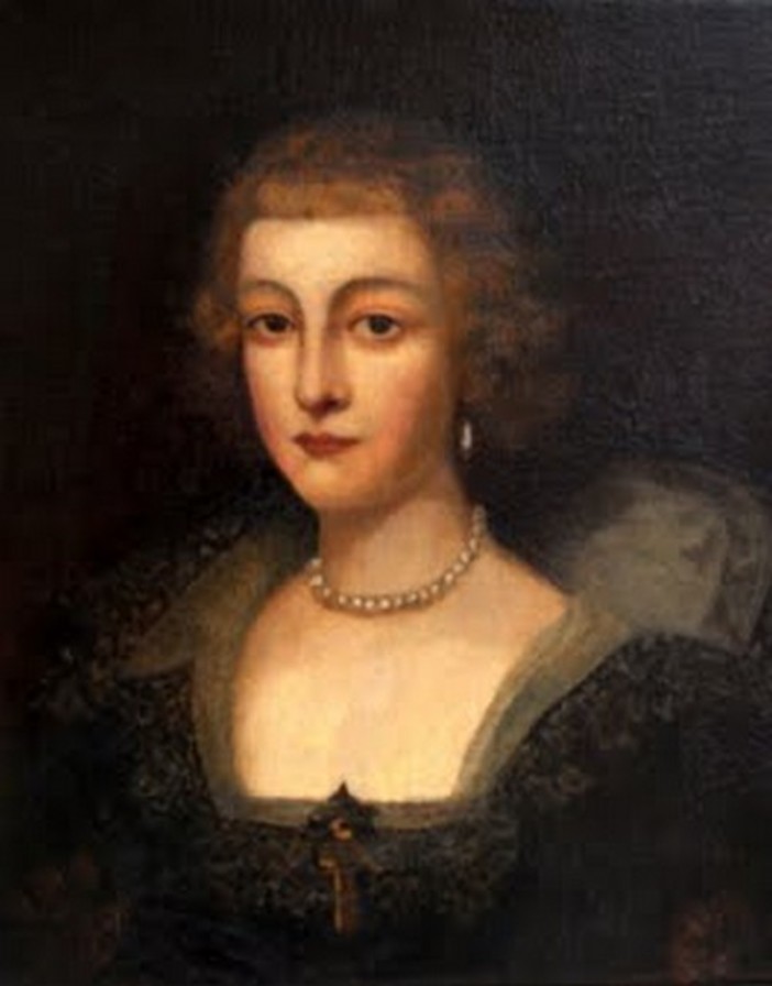 Donna con collana di perle”, fine sec. XVIII, olio su tela, cm. 57x45