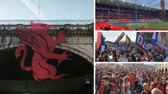 Genoa in Serie A, le immagini della festa allo stadio e per le vie della città (Foto e Video)