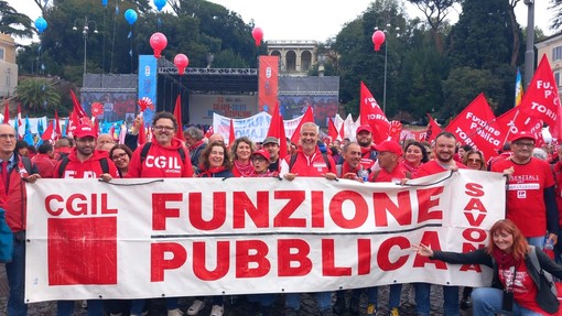 Funzione Pubblica CGIL e la Camera del Lavoro Cgil di Savona alla mobilitazione a Roma a difesa della sanità pubblica