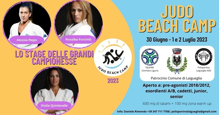 Al via a Laigueglia l’edizione 2023 del Judo Beach Camp