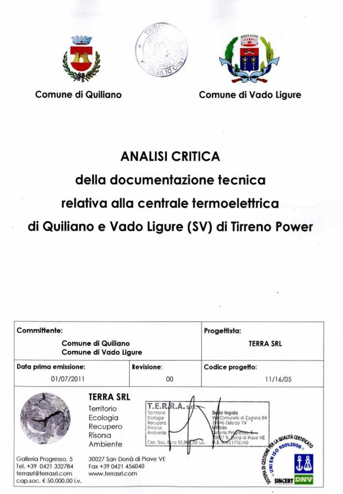 Esclusiva - Tirreno Power e il documento che non c'era: Ora gli amministratori locali non possono non sapere