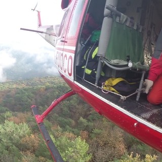 Investimento pedonale a Sassello: uomo trasportato in elicottero al San Martino