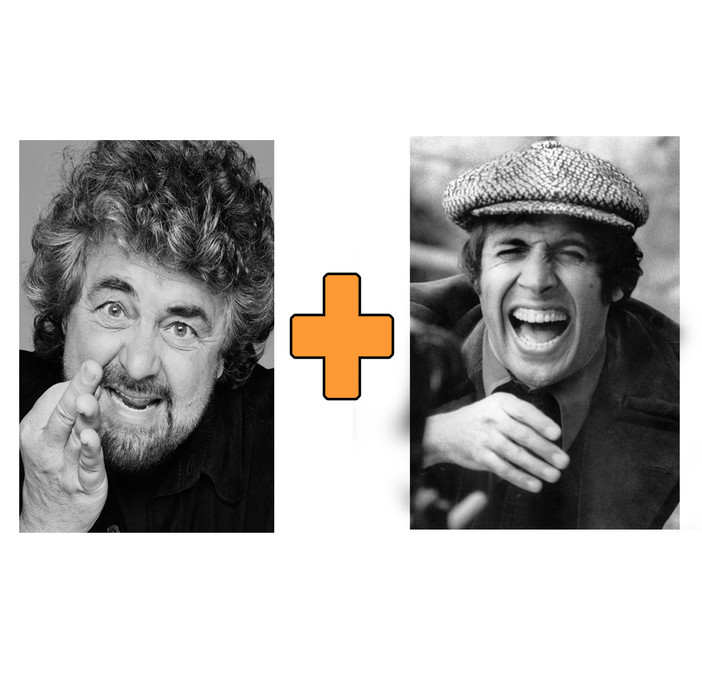 Beppe Grillo e Adriano celentano