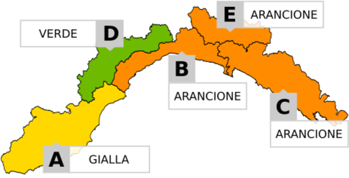 Maltempo, in Liguria nuova allerta meteo per piogge diffuse e temporali: arancione su centro e levante della regione