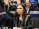 Gianna Gancia durante un intervento all'europarlamento