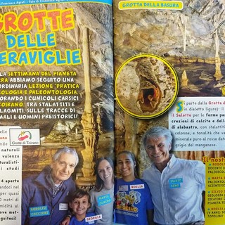 Le grotte di Toirano scelte da Topolino Magazine per celebrare la settimana del Pianeta Terra