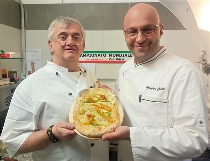 Gli chef liguri Giuseppe Colletti e Gabriele Gianotti al campionato mondiale della pizza