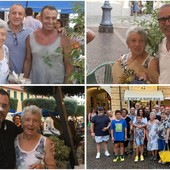 Festa a sorpresa al mercatino ortofrutticolo di Pietra Ligure per gli 80 anni di Simonetta Tassara (FOTO)