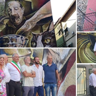 Albisola, inaugurato ad Ellera il murale &quot;Il Ceramista&quot; in onore di Giovanni Poggi (FOTO)