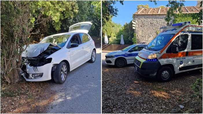 Perde il controllo dell'auto e sbanda finendo fuori strada contro un albero: incidente alle Manie