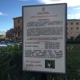 Albenga, il consigliere Ciangherotti chiede una modifica all'orario di apertura delle aree canine