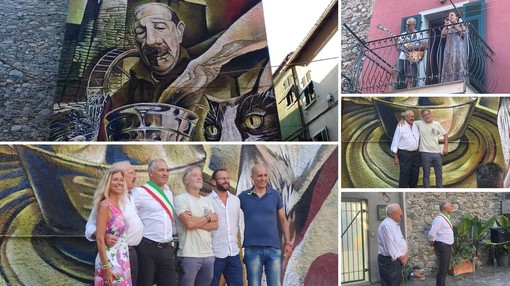 Albisola, inaugurato ad Ellera il murale &quot;Il Ceramista&quot; in onore di Giovanni Poggi (FOTO)