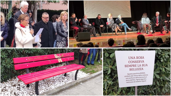 Giornata internazionale per l'eliminazione della violenza contro le donne: a Borgio rinnovata la panchina rossa in via IV novembre (FOTO)