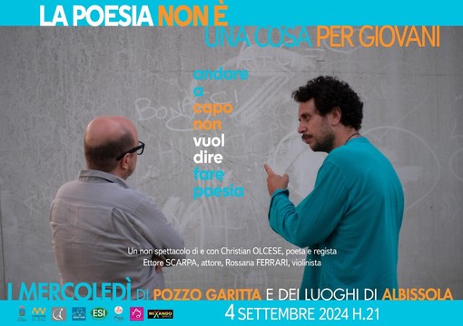 Mercoledì 4  settembre alle ore 21, in Pozzo Garitta,  performance di musica e poesia