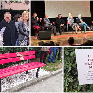 Giornata internazionale per l'eliminazione della violenza contro le donne: a Borgio rinnovata la panchina rossa in via IV novembre (FOTO)