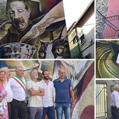 Albisola, inaugurato ad Ellera il murale &quot;Il Ceramista&quot; in onore di Giovanni Poggi (FOTO)