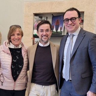 Daniela Leali con il sindaco Lettieri e Carlomaria Balzola (Fipe)
