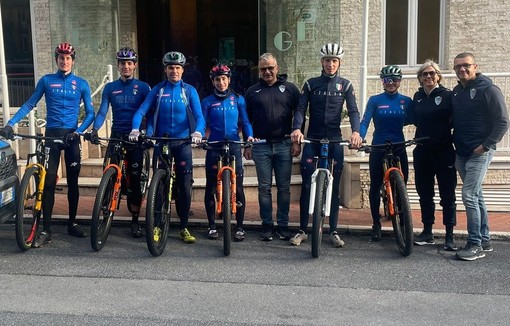 La nazionale azzurra di mountain bike in ritiro ad Alassio