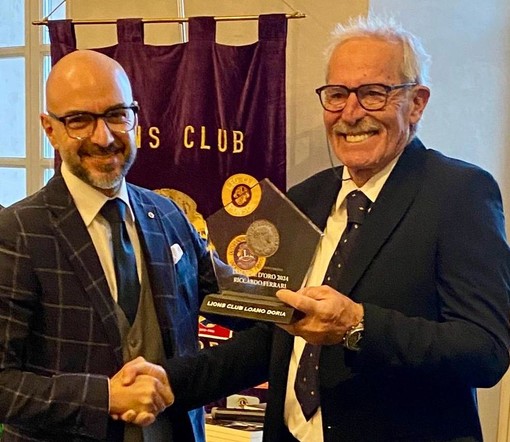 Lions Club Loano Doria: Riccardo Ferrari premiato con il “Loanese d’Oro”