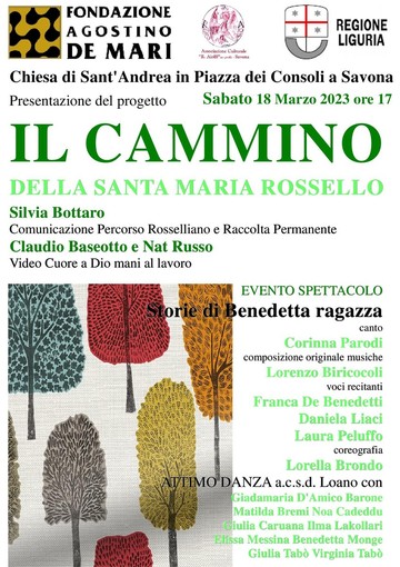 A Savona “Il Cammino di Santa Maria Rossello”: verrà presentato sabato 18 marzo