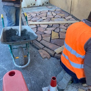 Alassio, lavori in corso per l'abbattimento delle barriere architettoniche lungo l'Aurelia