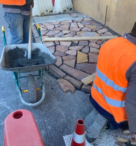 Alassio, lavori in corso per l'abbattimento delle barriere architettoniche lungo l'Aurelia