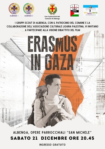 Albenga, il 21 dicembre proiezione e dibattito del film &quot;Erasmus in Gaza&quot;