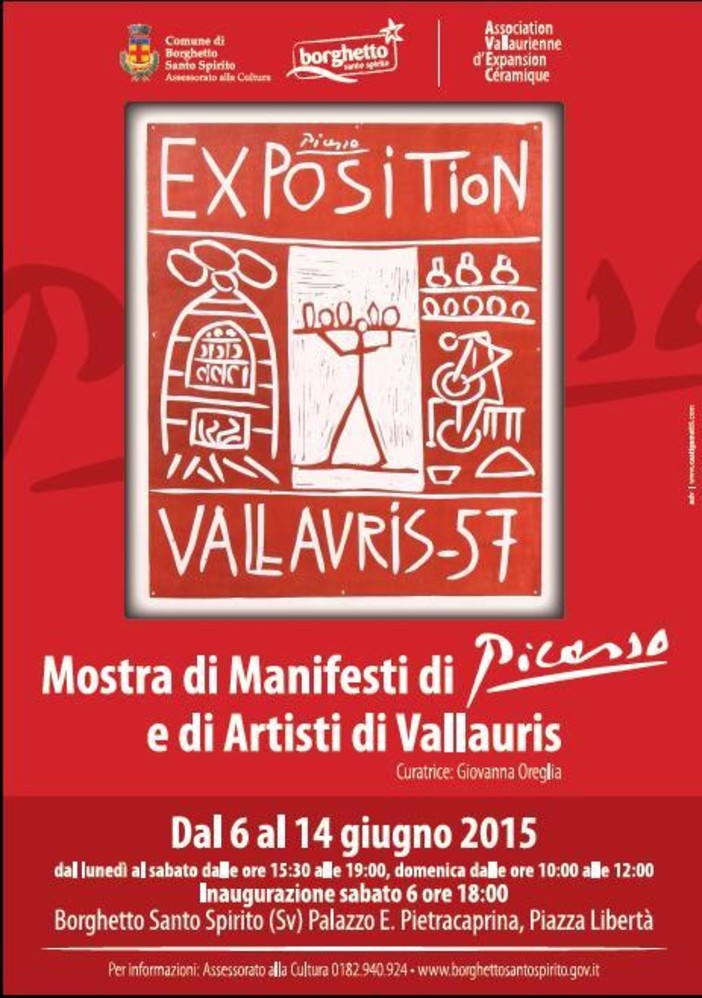 A Borghetto Santo Spirito la mostra di manifesti di Picasso e di Artisti di VALLAURIS