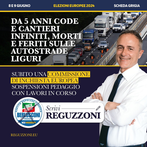 Marco Reguzzoni sulle code in Liguria: «Situazione cantieri inaccettabile, sospendiamo il pedaggio finché non si torna alla normalità»