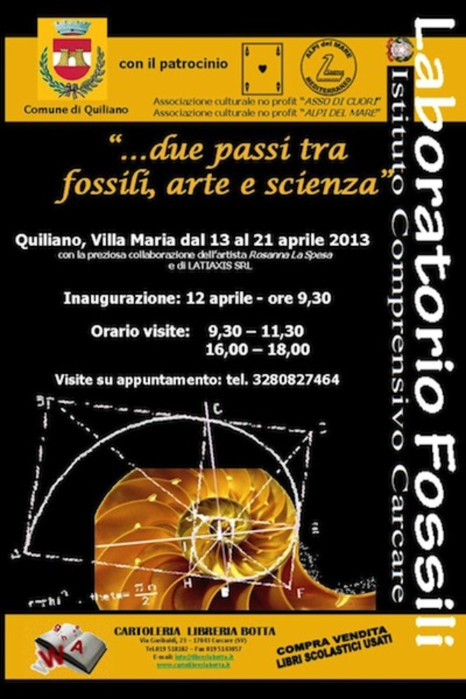 Mostra sui fossili a Quiliano