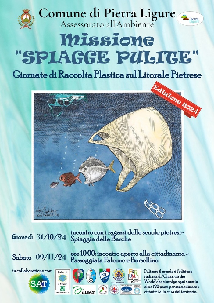 Pietra Ligure, missione spiagge pulite, due giornate dedicate all'ambiente